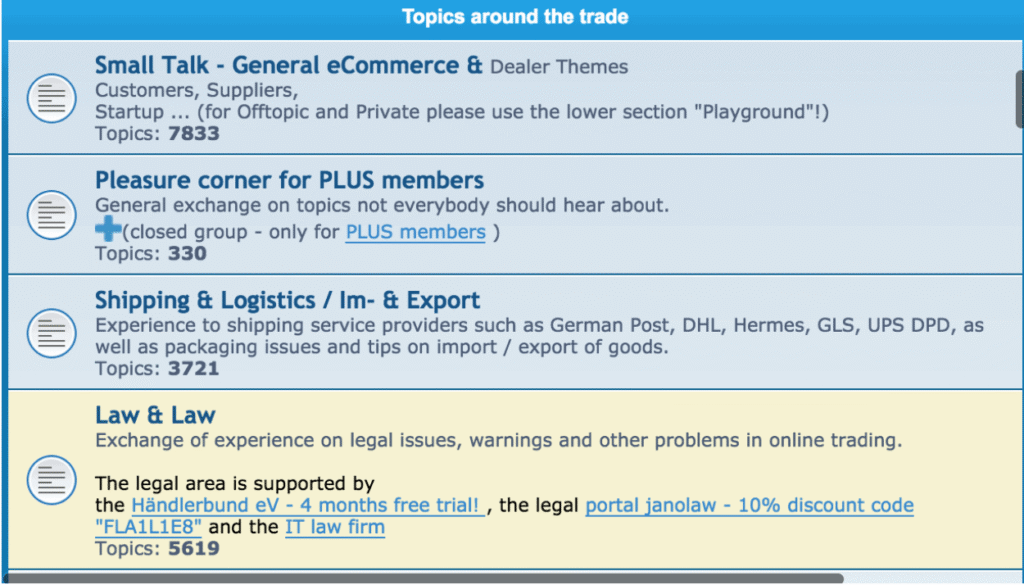 seller forum