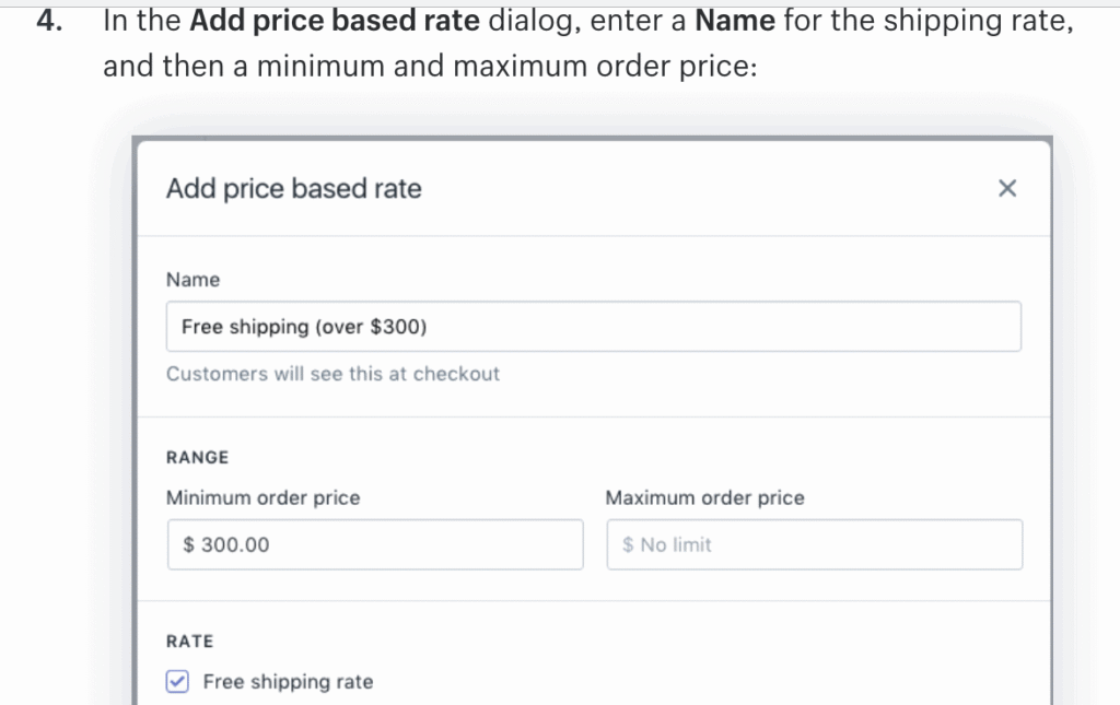 Price Based Rate