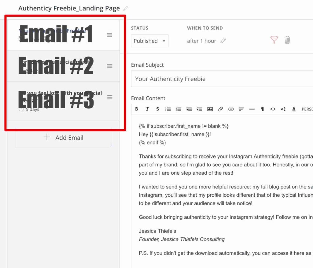 drip email campaign