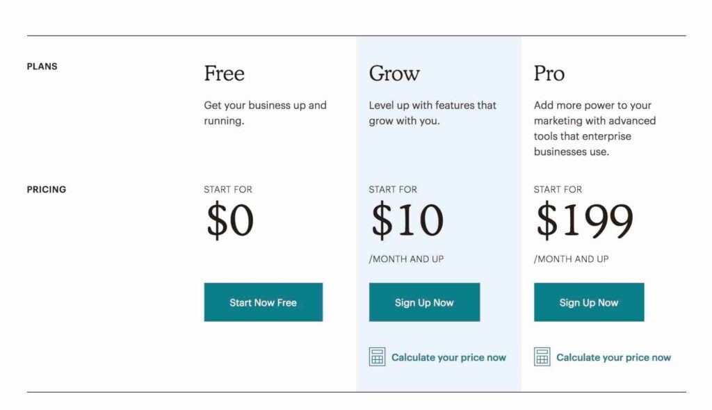 Pricing Pages