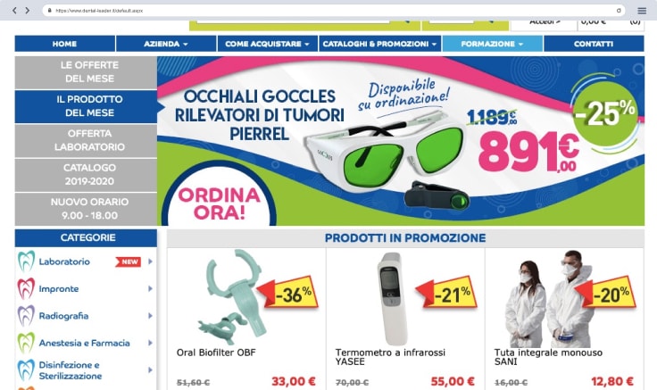 Dental Leader website view