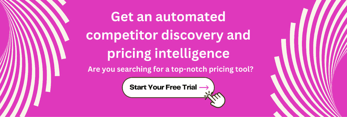 Prisync banner that says get an automated competitor discovery and pricing intelligence