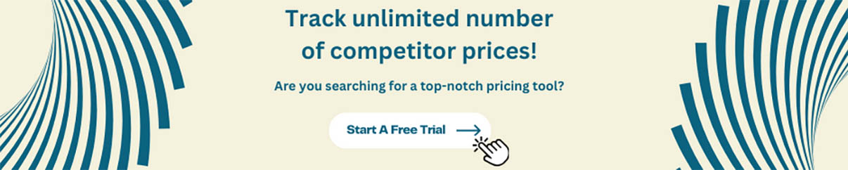 Prisync banner that says track unlimited number of competitor prices