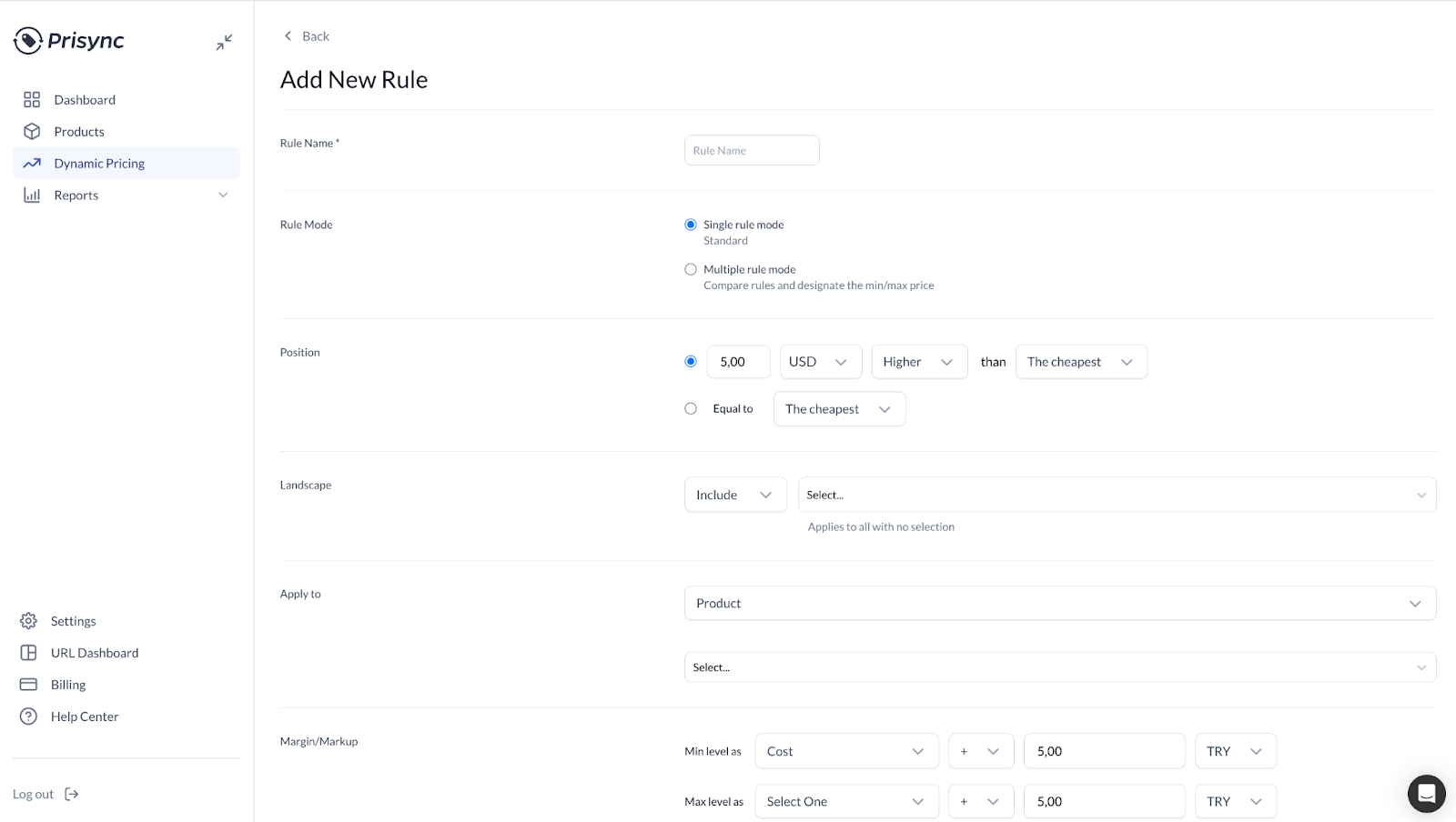 Products Dashboard